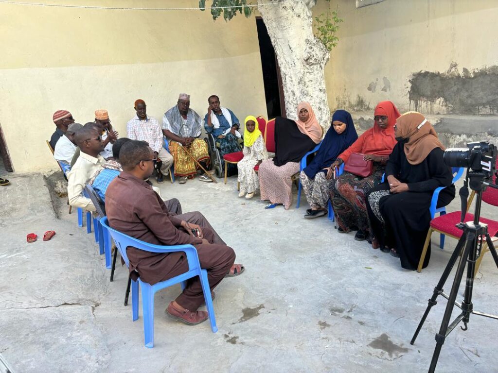 Members of the PWDs and DPOs made press statements in Mogadishu